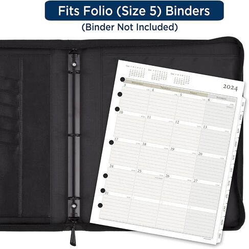 AT-A-GLANCE 2025 Planner, Daily, 8-1/2" x 11", Folio Size, Two Page Per Day Refill, Loose-Leaf (491-225-25) in Saudi Arabia