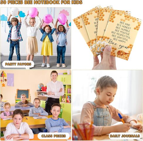 50 حزمة من هدايا نهاية العام للطلاب Bee Notebook Notepad Journal للطلاب دفاتر الملاحظات الصغيرة دفتر صغير للأطفال دفاتر الملاحظات هدايا التخرج للطلاب من المعلم in Kuwait