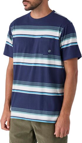 Hang Ten Mens Radical Stripe Knit T-Shirt - Casual Shirts for Men - Vintage Inspired Short Sleeve Knit Tee in Saudi Arabia