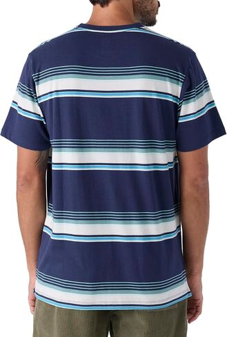 Hang Ten Mens Radical Stripe Knit T-Shirt - Casual Shirts for Men - Vintage Inspired Short Sleeve Knit Tee in Saudi Arabia