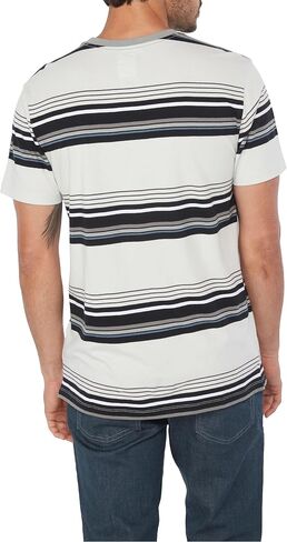 Hang Ten Mens Radical Stripe Knit T-Shirt - Casual Shirts for Men - Vintage Inspired Short Sleeve Knit Tee in Saudi Arabia