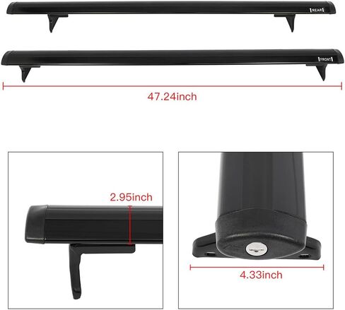 ECCPP Black Roof Rack Cross Bar Luggage Cargo Carrier Rails Fits for Jeep Compass 2011-2016 Roof Rack Crossbars in Saudi Arabia