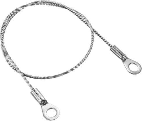 PATIKIL Stainless Steel Lanyard Cable 1.5mmx10cm, 4 Pack Eyelets Ended Security Wire Rope in Saudi Arabia