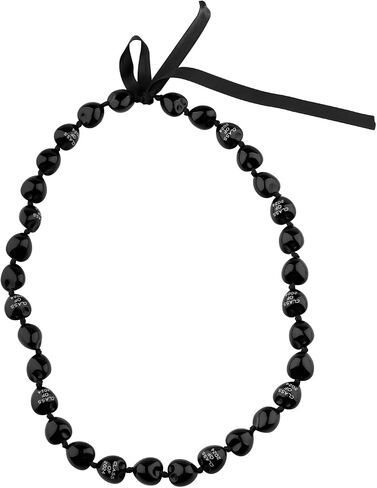 BNQL Chunky Hawaiian Kukui Nut Lei Necklace with Ribbon Bow Closure Graduation Gift class of 2024 Hawaiian Kukui Nut Necklace in Saudi Arabia