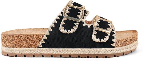 Platform Sandals Women Open Toe Cork Platform Sandals Slip on Buckle Sandals for Women Casual Dressy Summer in Saudi Arabia