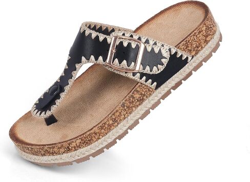 Platform Sandals Women Open Toe Cork Platform Sandals Slip on Buckle Sandals for Women Casual Dressy Summer in Saudi Arabia