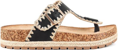 Platform Sandals Women Open Toe Cork Platform Sandals Slip on Buckle Sandals for Women Casual Dressy Summer in Saudi Arabia