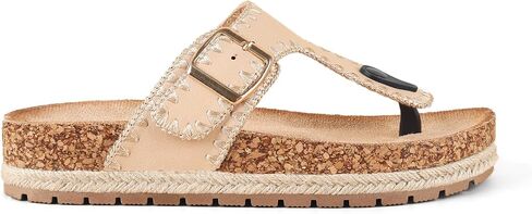 Platform Sandals Women Open Toe Cork Platform Sandals Slip on Buckle Sandals for Women Casual Dressy Summer in Saudi Arabia
