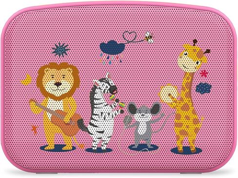 كارفان ساريجاما ميني للأطفال مع ميكروفون لاسلكي - أكثر من 300 قصة محملة مسبقًا وقافية وتعلم وعبارات مع بطارية قابلة لإعادة الشحن/بلوتوث/USB/مدخل Aux/تشغيل في حلقة - وردي فاتح in Kuwait