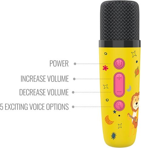 كارفان ساريجاما ميني للأطفال مع ميكروفون لاسلكي - أكثر من 300 قصة محملة مسبقًا وقافية وتعلم وعبارات مع بطارية قابلة لإعادة الشحن/بلوتوث/USB/مدخل Aux/تشغيل في حلقة - وردي فاتح in Kuwait