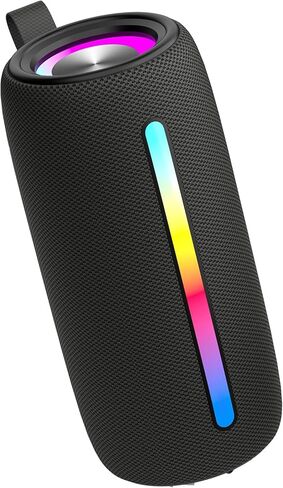 مكبرات صوت بلوتوث LENRUE M6 مع بلوتوث V5.3، أضواء RGB، صوت عالي الدقة 10 وات، اقتران لاسلكي حقيقي، مقاومة للماء IPX5، مكبر صوت محمول للسفر والمنزل والحفلات الخارجية والشاطئ in Kuwait