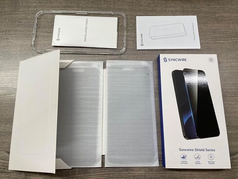 SYNCWIRE Privacy Screen Protector for iPhone 15 Pro Max [True 28° Anti Spy] [Easy Installation Frame] [9H Hardness] [Bubble Free] Private Tempered Glass Screen Protector for 15 Pro Max 6.7"- 2 Pack in Saudi Arabia