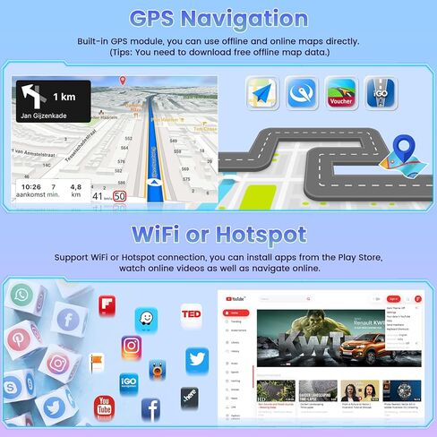 Roinvou [2G+64G] for Nissan Rogue X-Trail Qashqai 2014-2018 Car Radio with Wireless Carplay/Android Auto, 10.1 Inch Android 13 IPS Touch Screen Car Stereo, Bluetooth, GPS, WiFi, SWC, HiFi in Saudi Arabia