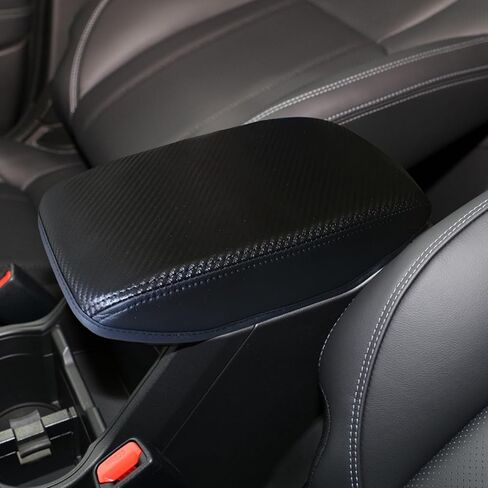 غطاء وحدة التحكم المركزية Pincuttee لسيارة Subaru Forester 2019-2022 2023، واقي صندوق مسند الذراع الأوسط من الجلد، غطاء وحدة التحكم المتين، ملحقات السيارة الداخلية (أسود-سوبارو، قطعة واحدة) in Saudi Arabia