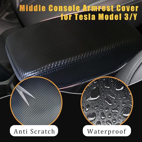 غطاء وحدة التحكم المركزية Pincuttee لسيارة Subaru Forester 2019-2022 2023، واقي صندوق مسند الذراع الأوسط من الجلد، غطاء وحدة التحكم المتين، ملحقات السيارة الداخلية (أسود-سوبارو، قطعة واحدة) in Saudi Arabia