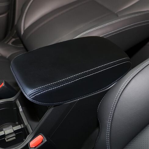 غطاء وحدة التحكم المركزية Pincuttee لسيارة Subaru Forester 2019-2022 2023، واقي صندوق مسند الذراع الأوسط من الجلد، غطاء وحدة التحكم المتين، ملحقات السيارة الداخلية (أسود-سوبارو، قطعة واحدة) in Saudi Arabia