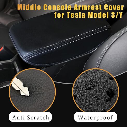 غطاء وحدة التحكم المركزية Pincuttee لسيارة Subaru Forester 2019-2022 2023، واقي صندوق مسند الذراع الأوسط من الجلد، غطاء وحدة التحكم المتين، ملحقات السيارة الداخلية (أسود-سوبارو، قطعة واحدة) in Saudi Arabia