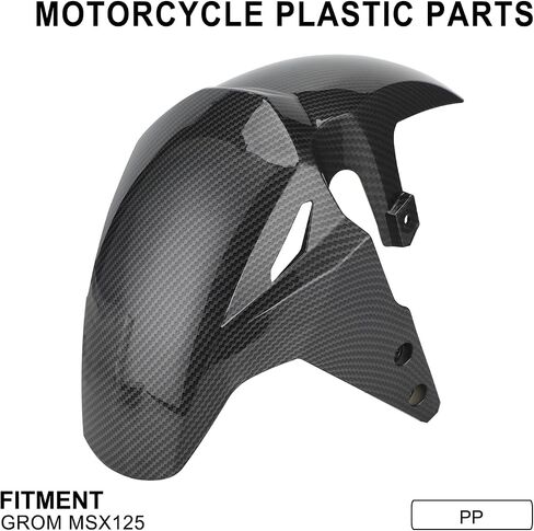 Motorcycle Front Fender Mudguard Panel Fairing Kit for Boom Vader 125 BD 125 Grom Clone Carbon Fibre in Saudi Arabia