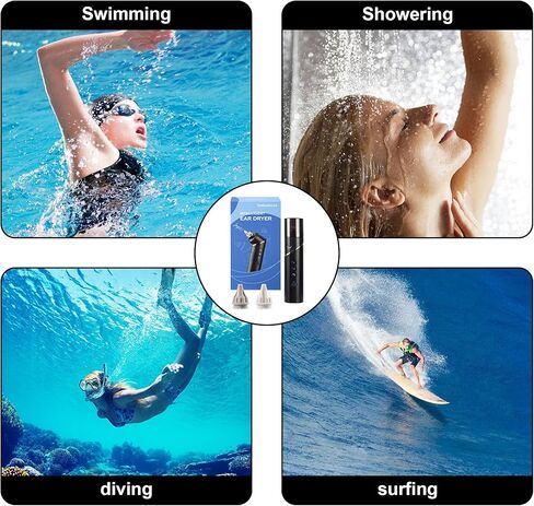 TopQuaFocus Ear Wax Removal Tool Effective Ear Dryer for Swimming, Water Sports, Surfing and Hearing Aid Use Improve Hearing Aid Function Gentle and Safe Ear Cleaning in Kuwait