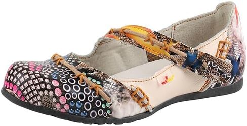 TMA EYES Stylish Color-Block Flat Sandals with Random Prints and Buckle in Saudi Arabia