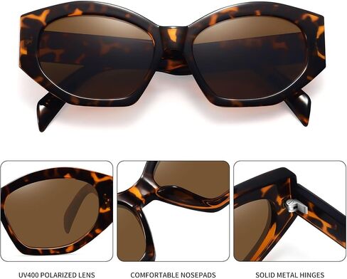 Hexagonal Polarized Sunglasses for Women Men Retro Trendy Designer Shades Sunglasses FZN815 in Saudi Arabia