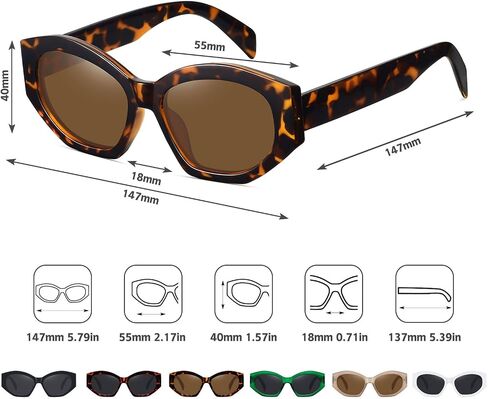 Hexagonal Polarized Sunglasses for Women Men Retro Trendy Designer Shades Sunglasses FZN815 in Saudi Arabia