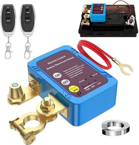 Kill Switch for Car,Car Battery Kill Switch Anti Theft,Remote Battery Disconnect Switch 12V 240A,Automatic Cut/Shut Off Switch for Car RV,ATV,Truck,Auto,Boat in Saudi Arabia