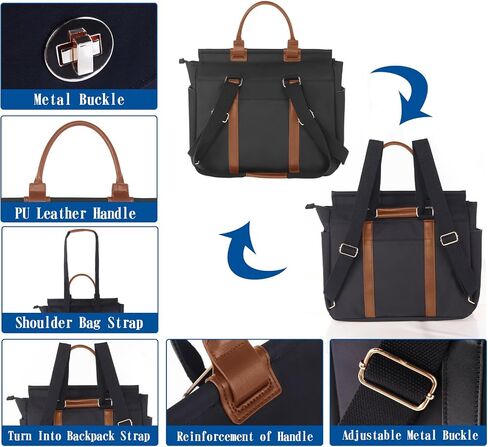 Laptop Bag for Women, 15.6 Inch Convertible Laptop Briefcase Backpack Satchel Crossbody Bag for Work Travel College in Saudi Arabia