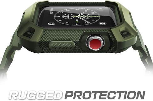 حافظة SUPCASE لساعة Apple Watch 3 مقاس 38 مم مع حزام (Unicorn Beetle Pro)، [مضادة للخدش] [واقي ممتص للصدمات] حافظة واقية رياضية متينة للرجال مع أشرطة حزام لـ iWatch 3 38 مم 2017/2016/2015، أخضر داكن in Saudi Arabia