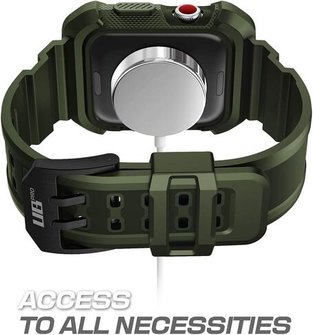 حافظة SUPCASE لساعة Apple Watch 3 مقاس 38 مم مع حزام (Unicorn Beetle Pro)، [مضادة للخدش] [واقي ممتص للصدمات] حافظة واقية رياضية متينة للرجال مع أشرطة حزام لـ iWatch 3 38 مم 2017/2016/2015، أخضر داكن in Saudi Arabia