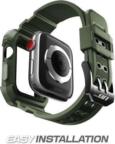 حافظة SUPCASE لساعة Apple Watch 3 مقاس 38 مم مع حزام (Unicorn Beetle Pro)، [مضادة للخدش] [واقي ممتص للصدمات] حافظة واقية رياضية متينة للرجال مع أشرطة حزام لـ iWatch 3 38 مم 2017/2016/2015، أخضر داكن in Saudi Arabia