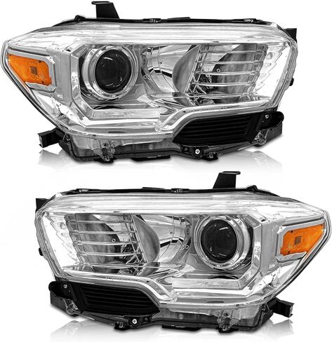 for 2016 2017 2018 2019 2020 2021 2022 Tacoma Headlights Assembly for 2016-2022 Toyota Tacoma Models Only Black Housing Amber Reflector Replacement Driver and Passenger Side in Kuwait