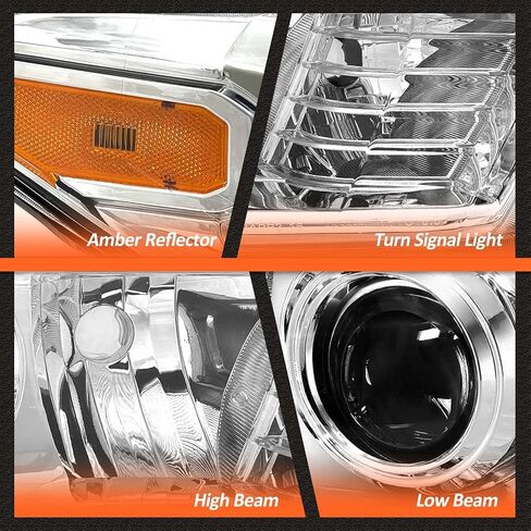 for 2016 2017 2018 2019 2020 2021 2022 Tacoma Headlights Assembly for 2016-2022 Toyota Tacoma Models Only Black Housing Amber Reflector Replacement Driver and Passenger Side in Kuwait