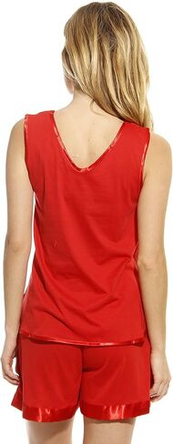 Dreamcrest Pajama Double V Short Sets with Satin Trim and Floral Embroidery in Saudi Arabia