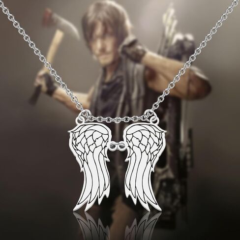 هدية مستوحاة من TVD قلادة أجنحة داريل ديكسون مجوهرات زومبي برنامج تلفزيوني داريل ديكسون ميرش TVD Merch in Kuwait