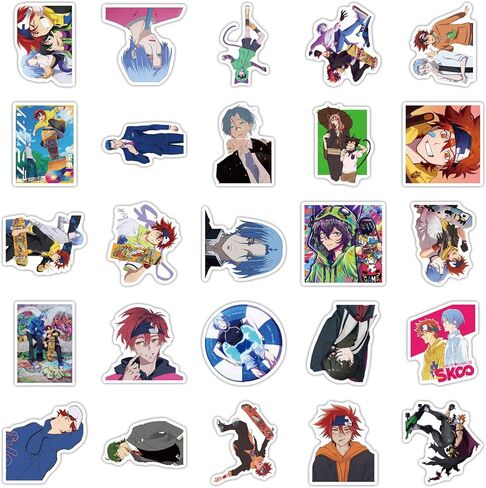 50PCS SK8 The Infinity Anime Mixed Stickers,Popular Classic Anime Stickers for Laptop Water Bottles Phone Case Notebook Decal in Kuwait