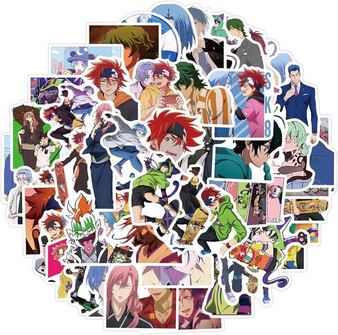 50PCS SK8 The Infinity Anime Mixed Stickers,Popular Classic Anime Stickers for Laptop Water Bottles Phone Case Notebook Decal in Kuwait