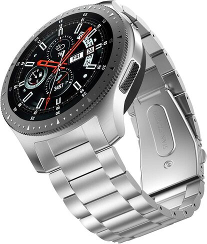 حزام معدني BaiHui متوافق مع ساعات Galaxy Watch 46 مم/Gear S3 Classic/Frontier Bands بدون فجوات سريعة الإصدار من الفولاذ المقاوم للصدأ لساعة Samsung Galaxy Watch 46 مم in Kuwait