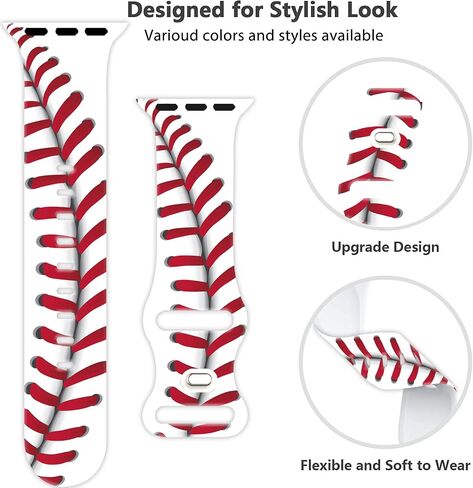 Holiday Watch Band Compatible For Watch 38mm 40mm 41mm for Women Men, Cute Sport Strap Smartwatch Replacement for Series 7 6 5 4 3 2 1 Unisex Gifts in Saudi Arabia