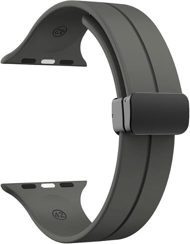 Magnetic Band Compatible with Apple Watch Band 38mm 40mm 41mm 42mm 44mm 45mm 49mm Women Men, Soft Silicone Sport Strap Compatible for iWatch Apple Watch Series 9 8 7 6 5 4 3 2 1 SE Ultra 1 2 in Saudi Arabia