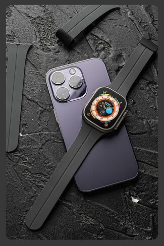Magnetic Band Compatible with Apple Watch Band 38mm 40mm 41mm 42mm 44mm 45mm 49mm Women Men, Soft Silicone Sport Strap Compatible for iWatch Apple Watch Series 9 8 7 6 5 4 3 2 1 SE Ultra 1 2 in Saudi Arabia