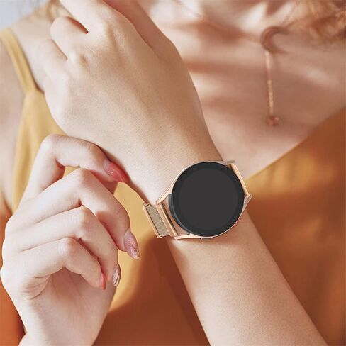 Meliya Metal Band Compatible with Samsung Galaxy Watch 7/6/5/4 Band 40mm 44mm, Galaxy Watch 4 Classic Bands 42mm 46mm, 20mm Stainless Steel Replacement Strap for Galaxy Watch 7/6/5/4 Band Women Men in Saudi Arabia