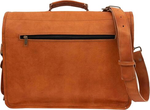 Leather briefcase laptop bag messenger satchel 16 Inch best Handmade Leather bag, Brown, Large in Saudi Arabia