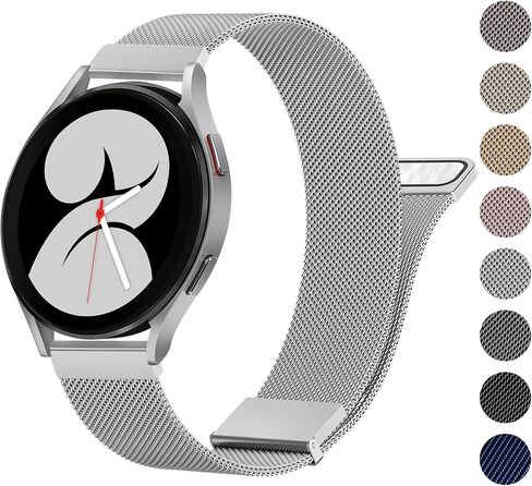 Meliya Metal Band Compatible with Samsung Galaxy Watch 7/6/5/4 Band 40mm 44mm, Galaxy Watch 4 Classic Bands 42mm 46mm, 20mm Stainless Steel Replacement Strap for Galaxy Watch 7/6/5/4 Band Women Men in Saudi Arabia