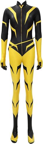 Women Miraculous Vesperia Cosplay Costume Zoé Lee Superhero Bodysuit Black And Yellow in Saudi Arabia