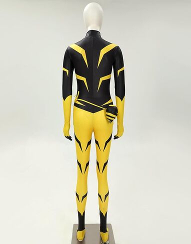 Women Miraculous Vesperia Cosplay Costume Zoé Lee Superhero Bodysuit Black And Yellow in Saudi Arabia