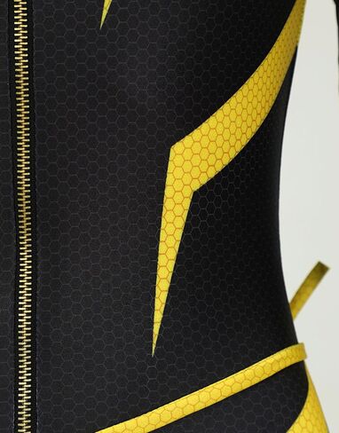 Women Miraculous Vesperia Cosplay Costume Zoé Lee Superhero Bodysuit Black And Yellow in Saudi Arabia
