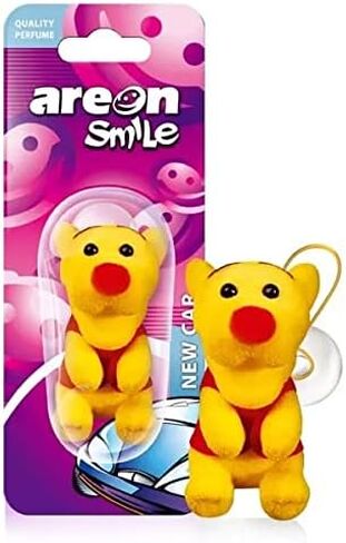 AREON ASB08 Smile Toy معطر هواء للسيارة المضحكة، سيارة جديدة (نمر أصفر) in Saudi Arabia