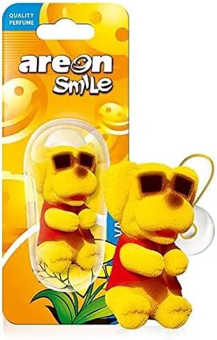 AREON ASB08 Smile Toy معطر هواء للسيارة المضحكة، سيارة جديدة (نمر أصفر) in Saudi Arabia