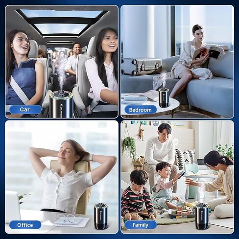 معطر هواء السيارة الذكية، مع جهاز عرض على شكل نجمة، ناشرات للسيارة، تشغيل/إيقاف تلقائي، يدوم من 3 إلى 6 أشهر، تركيز قابل للتعديل، ناشرات مدمجة للسيارة تعمل بالبطارية للزيوت العطرية (المحيط) in Kuwait